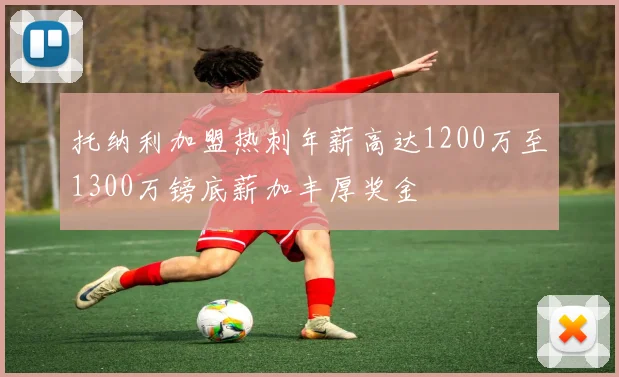 托纳利加盟热刺年薪高达1200万至1300万镑底薪加丰厚奖金